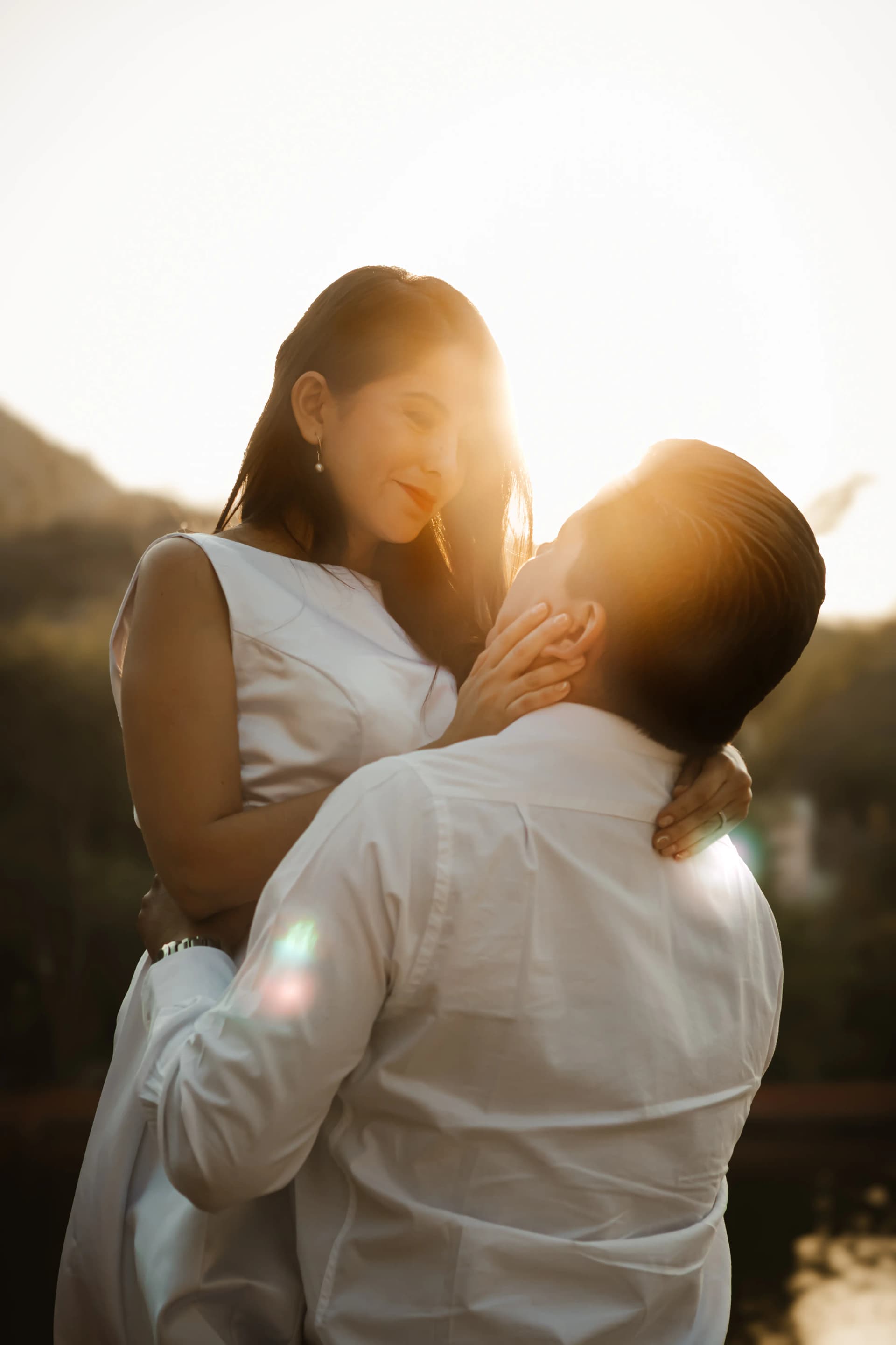 Sesión romántica de los novios